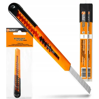 Pracovní nůž Nůž TAPET 9 mm NŮŽ Čalouněný TAPECIAK Kartonu Papíru 21x ČEPELE 6Z-P