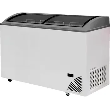 Mraznička 48550 Pultová mraznička prosklené oblé víko Byfal ARO 506/2 Grey Edge