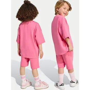 Dámské kraťasy adidas Sada T-shirt a šortky Big Logo Execution KA0222 Růžová Loose Fit 3_4Y