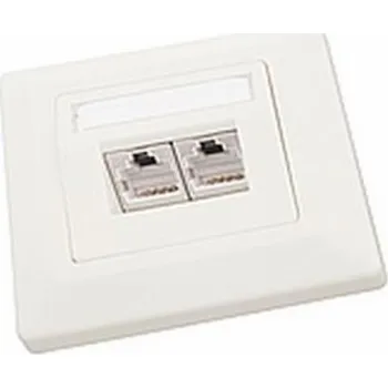 Elektrická zásuvka Zásuvka Solarix CAT5E STP 2 x RJ45 pod omítku bílá, 23100092