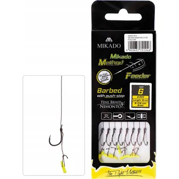 Rybářský háček Zemní háček Mikado s návazcem 10 č. 10 8 ks
