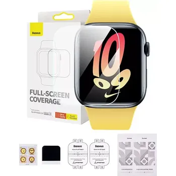 Příslušenství k chytrým hodinkám Ochranná fólie Baseus 41 mm pro hodinky AP Watch 7/8, čirá