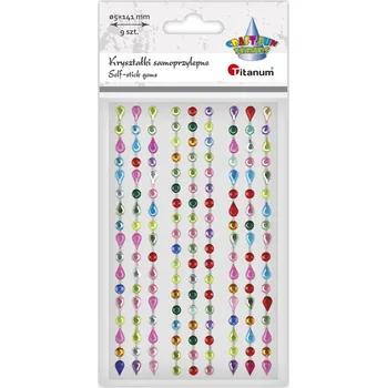 Samolepící dekorace Titanum ST..., Samolepky 3D, kamínky na pásku – mix barev a tvarů, 1 arch