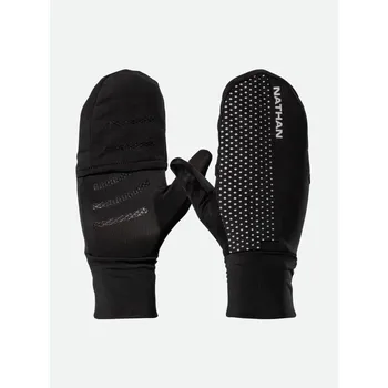 Cyklistické rukavice Nathan HyperNight Reflective Convertible Mitt Black/Geo Print Barva: Černá, Velikost: XS