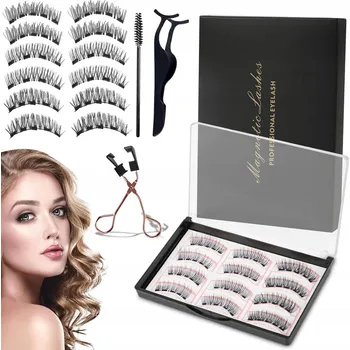 Umělé řasy Magnetické Řasy Umělé řasy Sada 3 páry + Pinzeta + Eyeliner