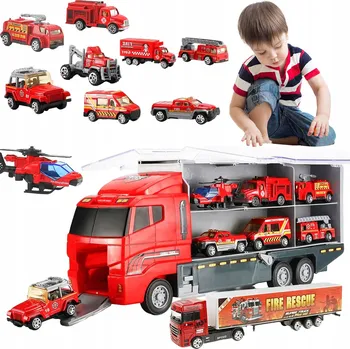 autíčko HASIČSKÉ AUTO HRAČKA PRO DĚTI S FUNKCÍ KATAPULTU