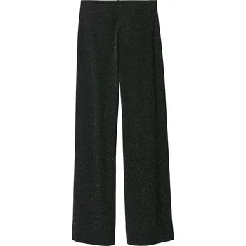 Dámské kalhoty esmara® Dámské kalhoty se širokými nohavicemi (lesklá/černá, S(36/38))