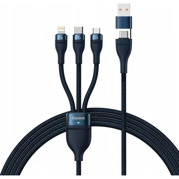 Datový kabel Baseus Flash Series II kabel USB-C / USB-A - USB-C / Lightning / microUSB 100W, 1,2m