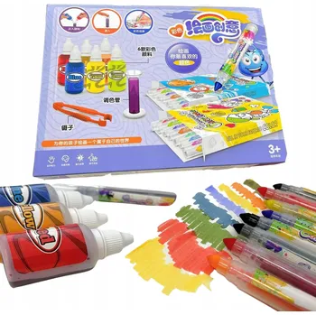 kreativní sada KREATIVNÍ SADA EXPERIMENTY VĚDA BAREV DIY FIXY POPISOVAČE OMALOVÁNKY
