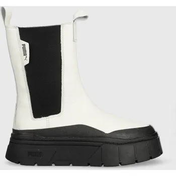 Dámská zimní obuv Kožené kotníkové boty Puma Mayze Stack Chelsea Wns 386272 bílá 00X, EUR 38