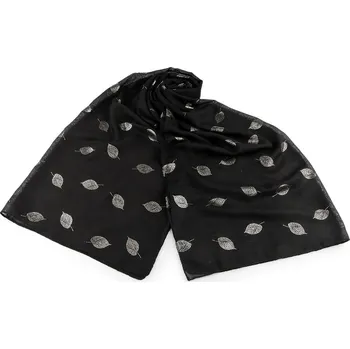 Šátek Šátek / šála se zlatým potiskem 70x180 cm Varianta: 4 černá, Balení: 1 ks