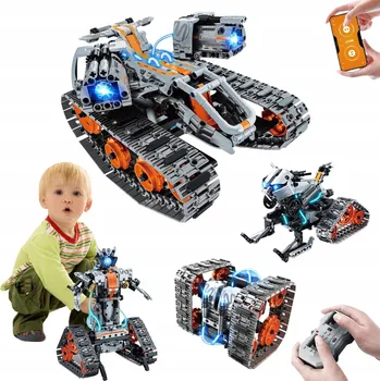 ostatní stavebnice DÁLKOVĚ OVLÁDANÝ ROBOT HRAČKA STAVEBNICE RC PRO DĚTI 724 DÍLKŮ