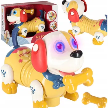 plyšák Interaktivní pejsek s kostí