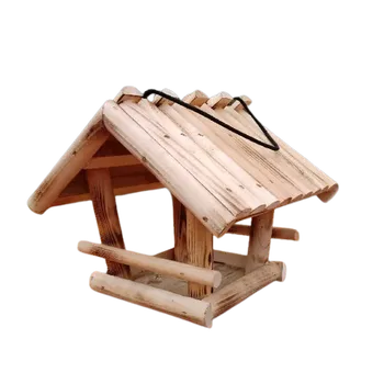 Krmítko pro ptáka Dřevěné krmítko pro ptáky 4 Dno: 17cm x 17cm Výška: 25 cm