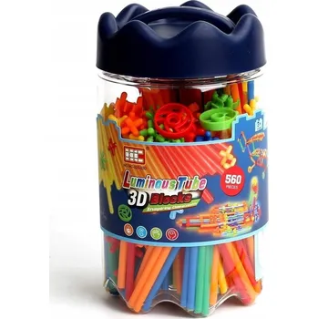 ostatní stavebnice Askato 560 dílů svítící ve tmě brčka