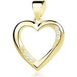 Olivie Stříbrný přívěsek ZLATÉ SRDCE SE ZIRKONY 2997 Ag 925; ≤1,3 g.
