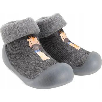 Dívčí obuv BEFADO 002P024 CAPÁČKY Textilní capáčky / botičky PAPUČE / Papuče Grafitové, velikost 18
