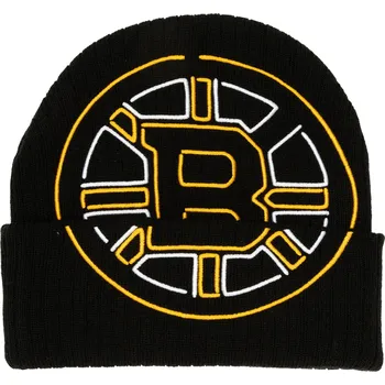 Čepice Mitchell & Ness Pánská zimní čepice Boston Bruins NHL Line Light Knit