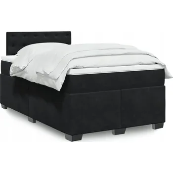Postel Čalouněná jednolůžková postel VidaXL 120x190 cm, černá