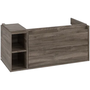 Koupelnový nábytek Villeroy & Boch Skyla - Skříňka pod umyvadlo 972x439 mm, 1 zásuvka, otevřená část vlevo, Stone Oak C79000RK
