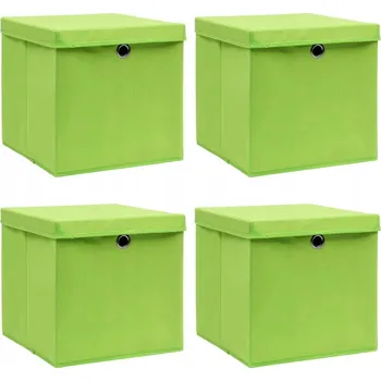 Úložný box Krabice s víkem zelená