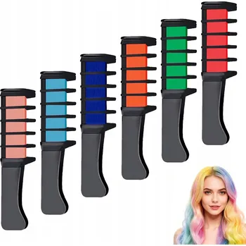 Barva na vlasy KŘÍDA HŘEBEN pro BARVENÍ vlasů pro dívky NA Den dětí