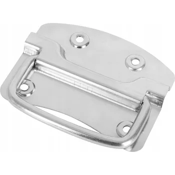 Madlo do koupelny Masivní sklopné madlo / úchyt pro dveře, vrata, klapky - stříbrné