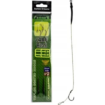 Rybářský háček Spodní Háčky , plovákové háčky, s návazcem, s protihrotem Robinson 20 cm, 20 lb, velikost háčku 4 2 ks