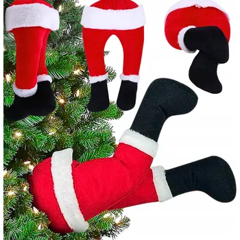 Vánoční dekorace PLYŠOVÉ NOHY MIKULÁŠE | OZDOBA NA VÁNOČNÍ STROMEK | DEKORACE NA STROMEČEK | HIT 2024