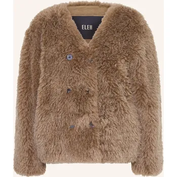 Dámský kabát Eleh Dámská Bunda Z Umělé Kožešiny, velbloudí, 36