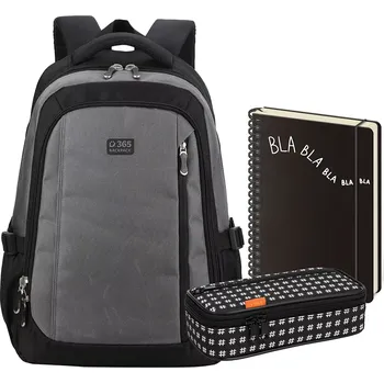 Školní batoh Studentský set Groovy Grey třídílný