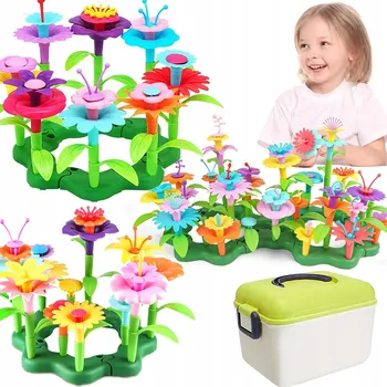 ostatní stavebnice STAVEBNICE KVĚTINY ZAHRADA KONSTRUKCE KVĚTINY VELKÉ 134 dílků pro děti