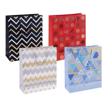 Dárková taška Taška papírová dárková 25 x 30 x 10 cm Geometric, mix motivů