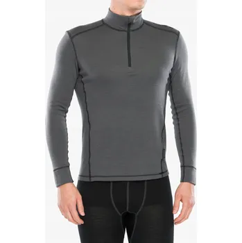 Pánská mikina Mikina bez kapuce Dovre Wool LS Shirt With Zip - black M