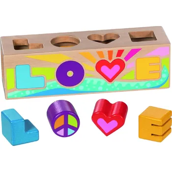 Dřevěná hračka Goki Třídící dřevěný box Láska
