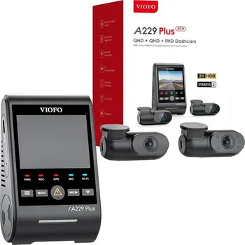 Kamera do auta VIOFO A229 PLUS 3CH 2K + 1080p WiFi, GPS