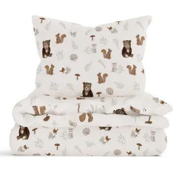 Povlečení Prodloužené bavlněné povlečení Renforcé – Medvídek v lese