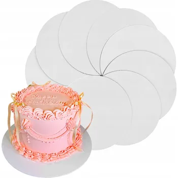 HDF dort korpus BEZ ZÁPACHU 24 cm 5 ks bílý Kulatý Brand4Cake