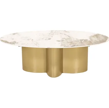 Konferenční stolek Konferenční stolek Modig 130 cm zlatý/mramor