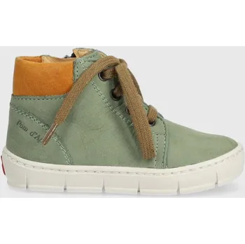 Dámské polobotky Dětské semišové polobotky Pom D'api zelená barva P1CBCJ0404.21.23 97X, EUR 22