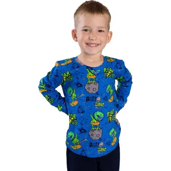 BETTY MODE Dětské tričko dlouhý rukáv, dino astronaut Velikost: 104