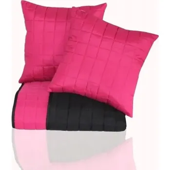 Přehoz na lůžko Přehoz na postel 220x240 oboustranný dvoubarevný Roca černá+amarantová