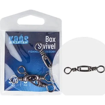 KOÓS - Sumcový obratlík Brass Box Swivel Extra vel. 4/0 3 ks