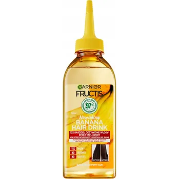 Garnier Fructis Banana Hair Drink veganský lamellární kondicionér v tekuté formě pro suché vlasy s efektem vodní hladiny