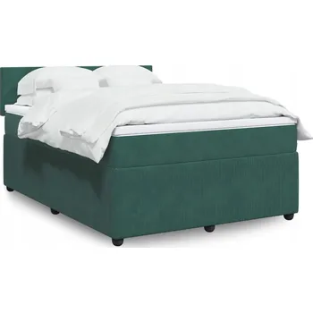 Postel Čalouněná dvoulůžková postel VidaXL 160x200 tmavě šedá (betonový vzhled), bílá