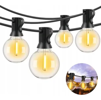 Venkovní osvětlení 18M ZAHRADNÍ GIRLANDA NA BALKON TERASU 31 ŽÁROVEK