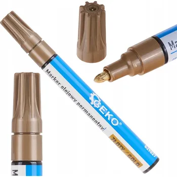 GEKO | OLEJOVÝ ZLATÝ POPISOVAČ / FIXA NA PNEUMATIKY, SKLO, KOV, PLAST, DŘEVO