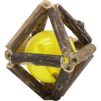 Hračka pro kočku BUBU PETS hračka pro kočky matatabi - míček se zvonkem v kleci 5cm