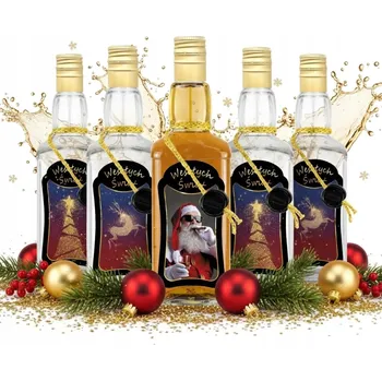 5x Skleněná láhev DANIELS 500ml Láhev na Likéry Sváteční PREMIUM ZDOBENÁ