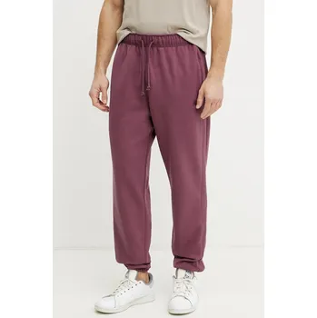 Bavlněné tepláky New Balance MP41508FDP burgundské 93X, vel. XL